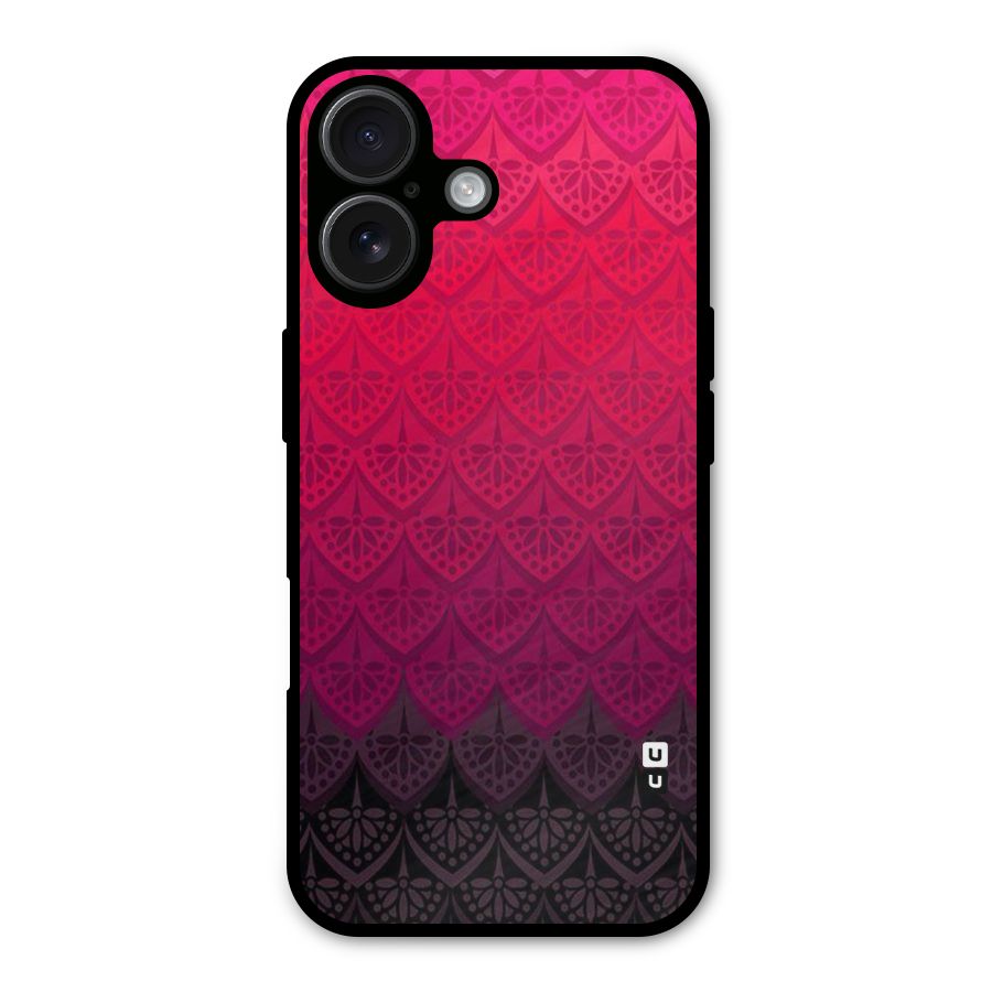 Shades Red Design Metal Back Case for iPhone 16