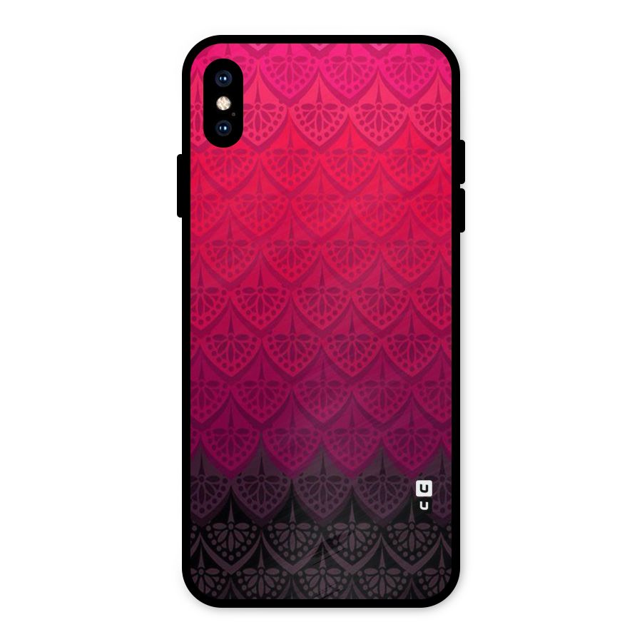 Shades Red Design Metal Back Case for iPhone XS Max
