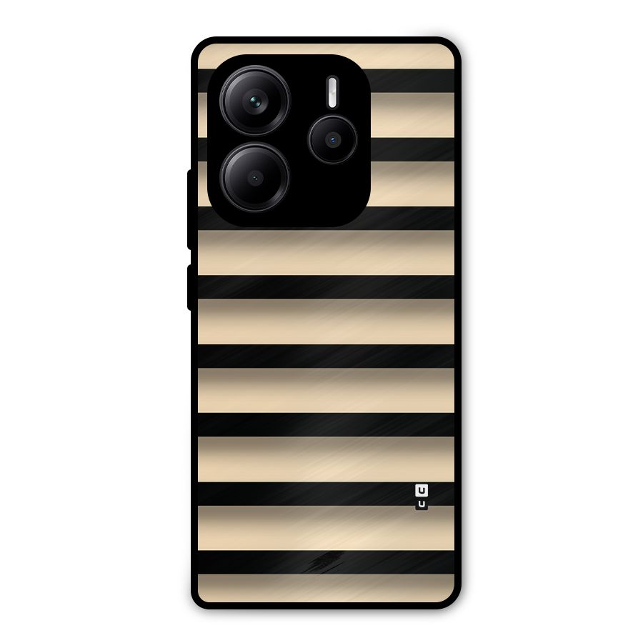 Shadow Stripes Metal Back Case for Redmi Note 14 5G