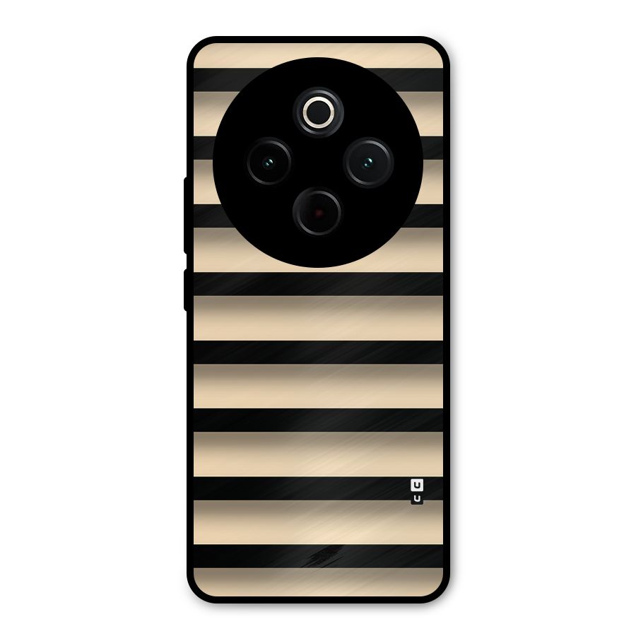 Shadow Stripes Metal Back Case for Vivo T4