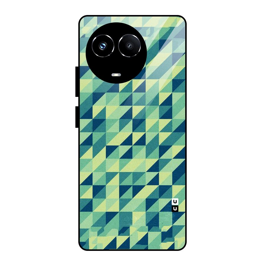 Shady Green Glass Back Case for Realme Narzo 60X