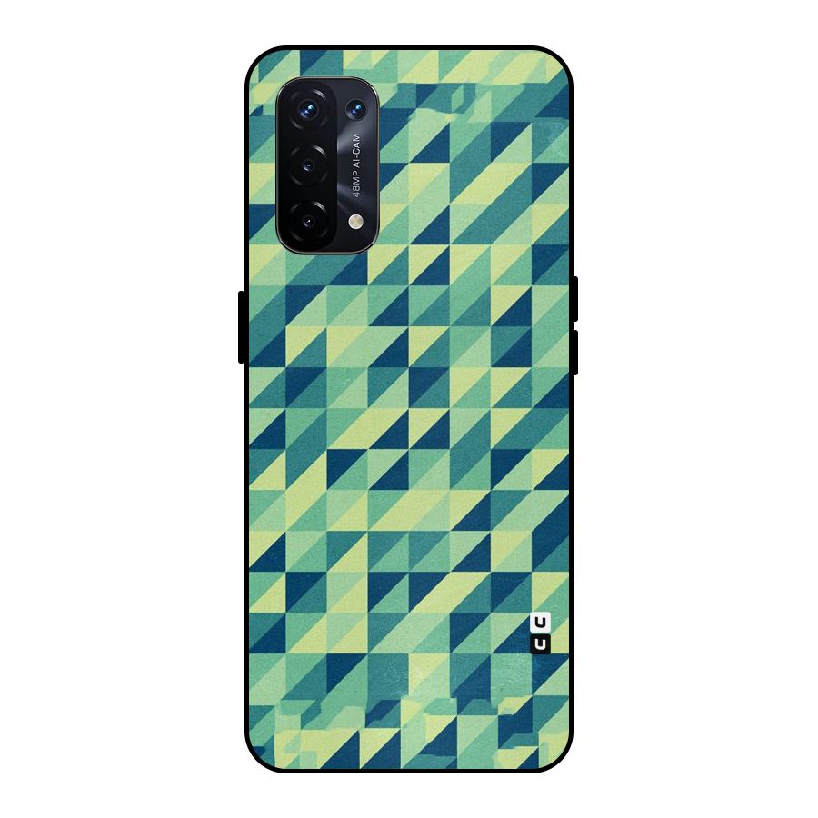 Shady Green Metal Back Case for Oppo A74 5G