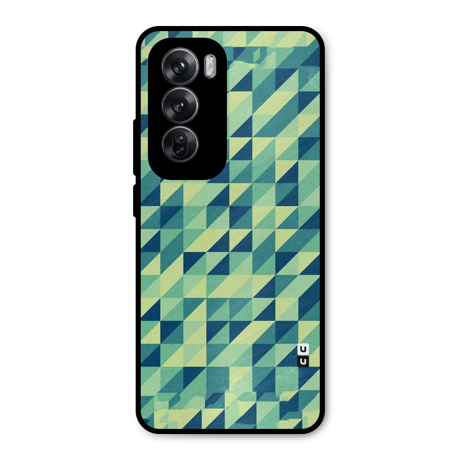 Shady Green Metal Back Case for Oppo Reno12 Pro