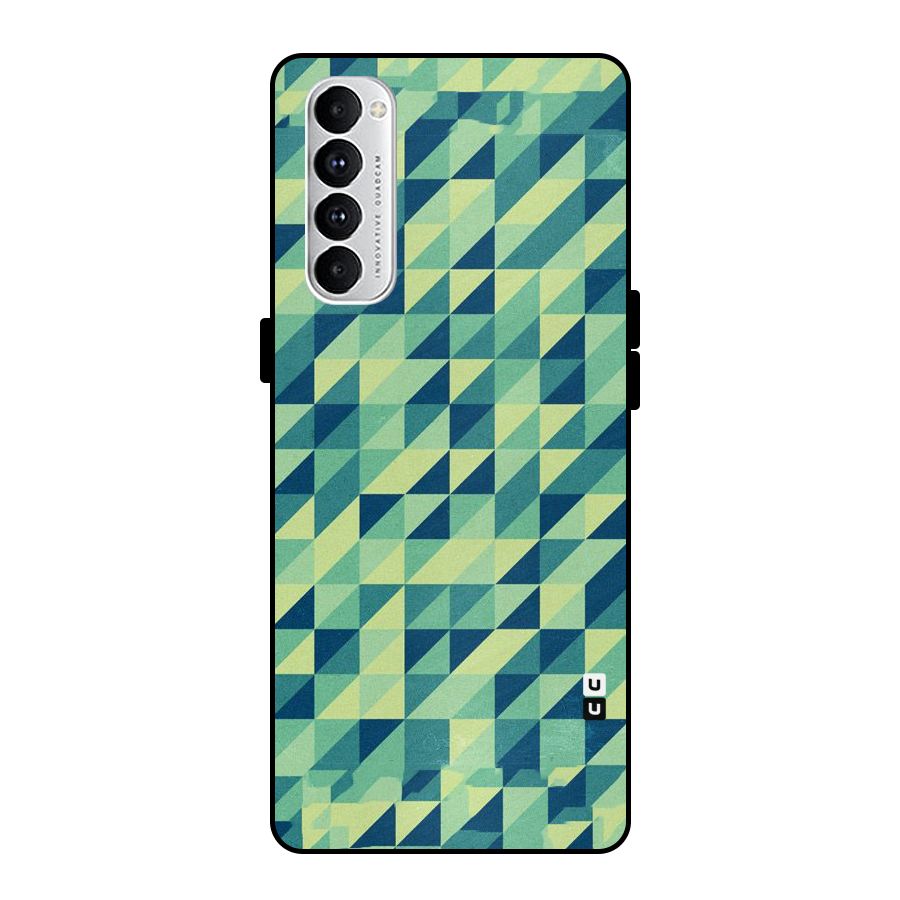 Shady Green Metal Back Case for Oppo Reno4 Pro