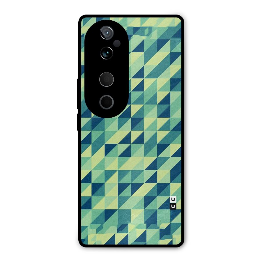 Shady Green Metal Back Case for Vivo T3 Ultra