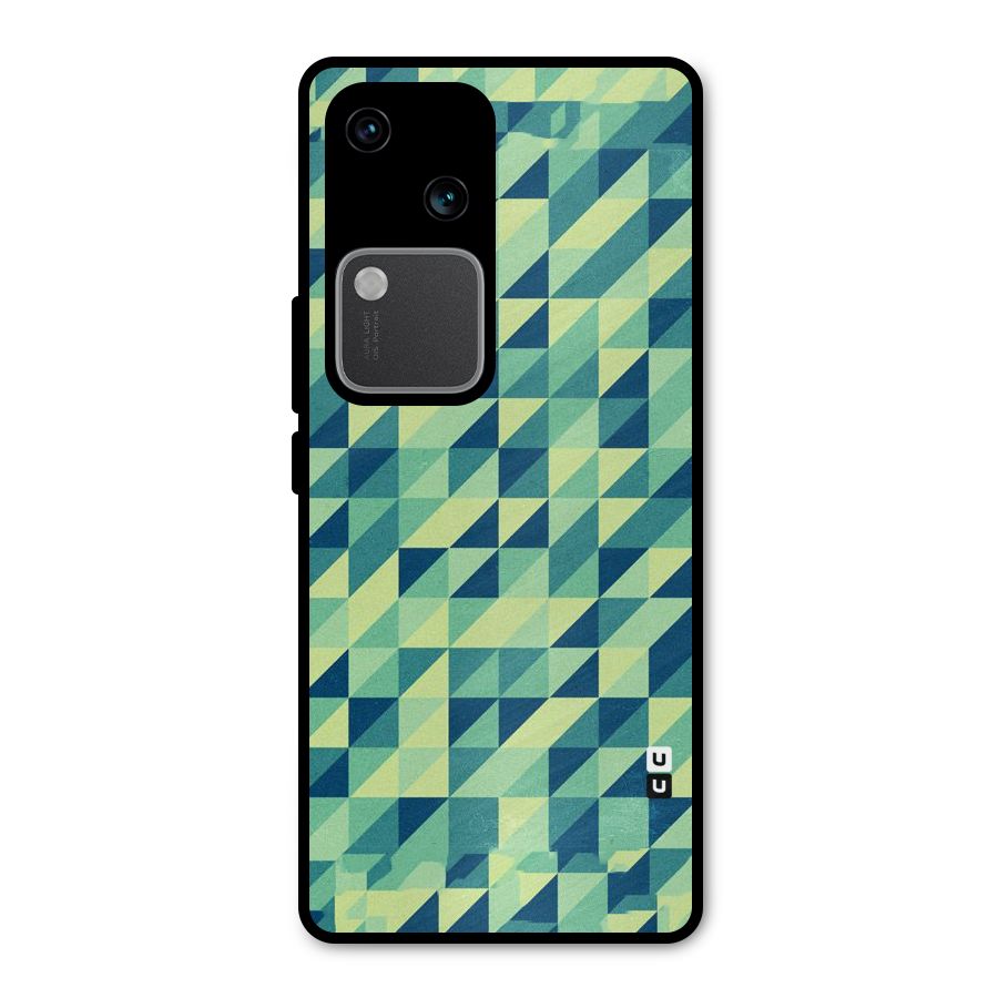 Shady Green Metal Back Case for Vivo V30 Pro