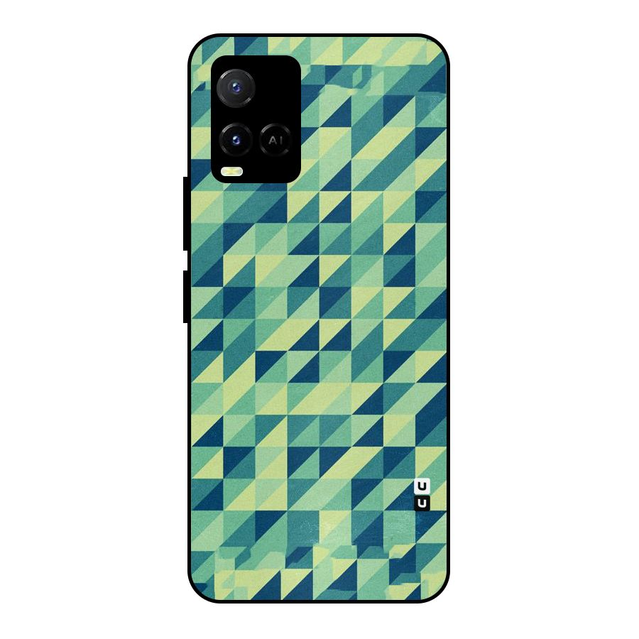Shady Green Metal Back Case for Vivo Y21