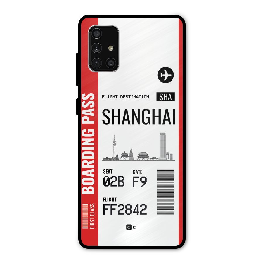 Shanghai Boarding Pass Metal Back Case for Galaxy A71