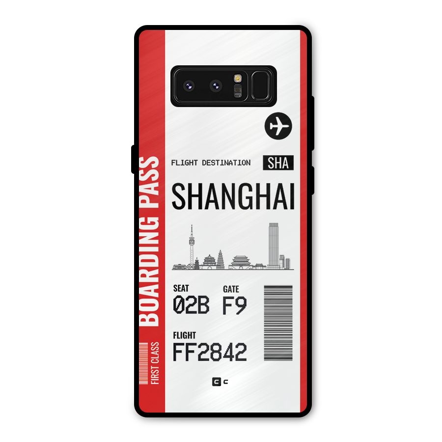 Shanghai Boarding Pass Metal Back Case for Galaxy Note 8
