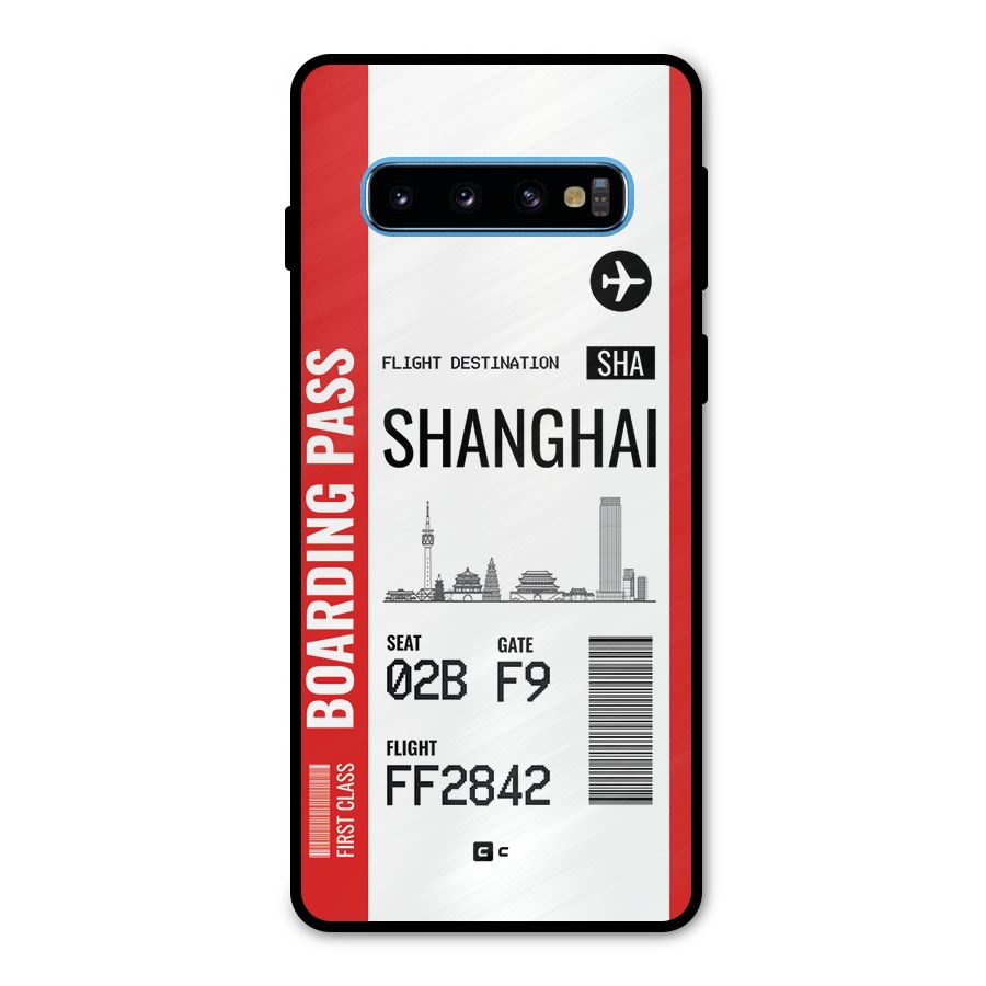 Shanghai Boarding Pass Metal Back Case for Galaxy S10