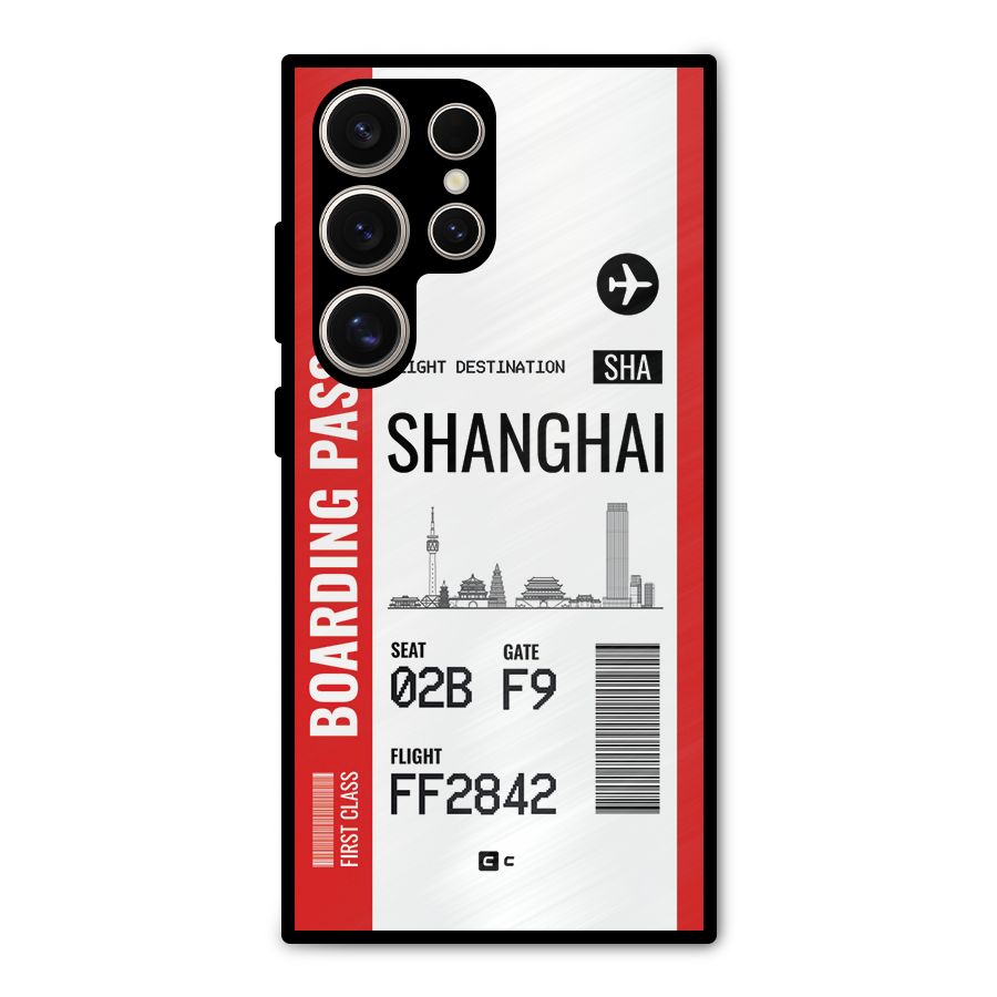 Shanghai Boarding Pass Metal Back Case for Galaxy S24 Ultra