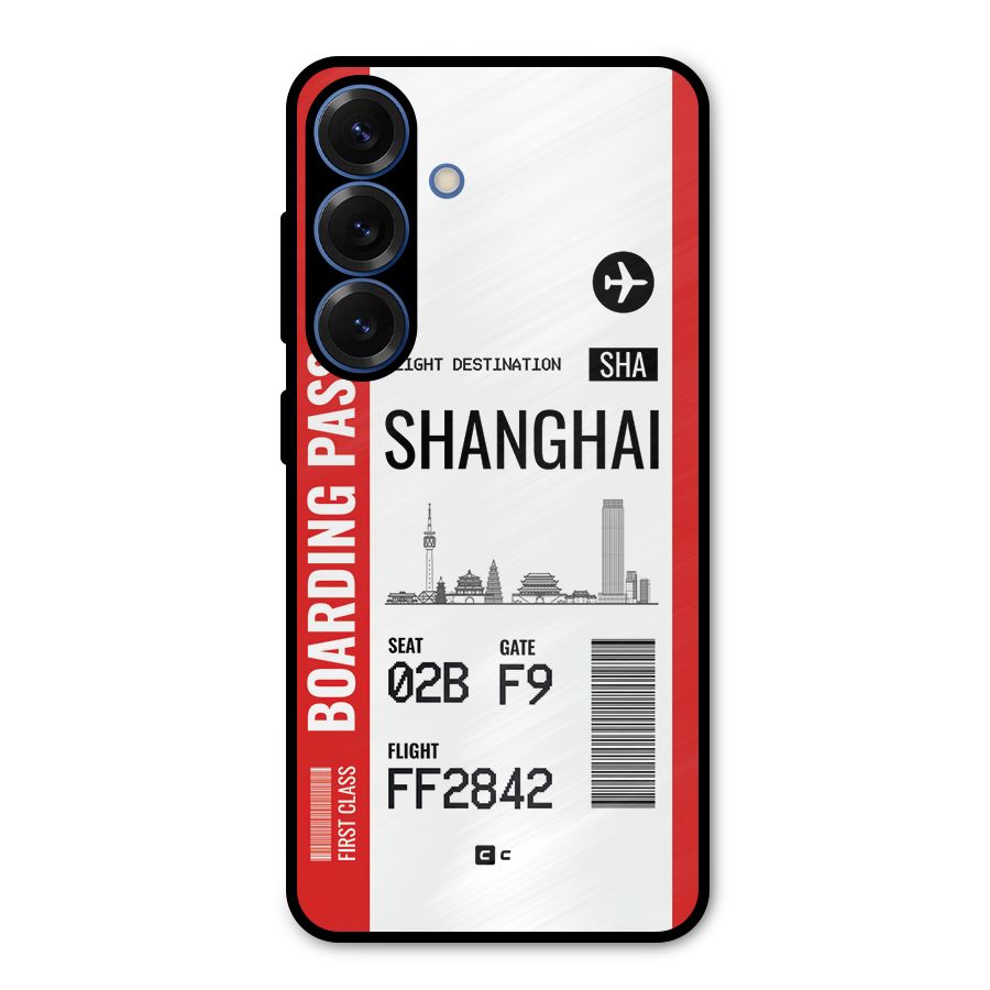 Shanghai Boarding Pass Metal Back Case for Galaxy S25