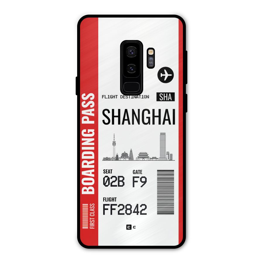 Shanghai Boarding Pass Metal Back Case for Galaxy S9 Plus