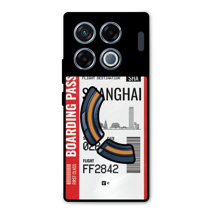 Shanghai Boarding Pass Metal Back Case for Infinix GT 20 Pro