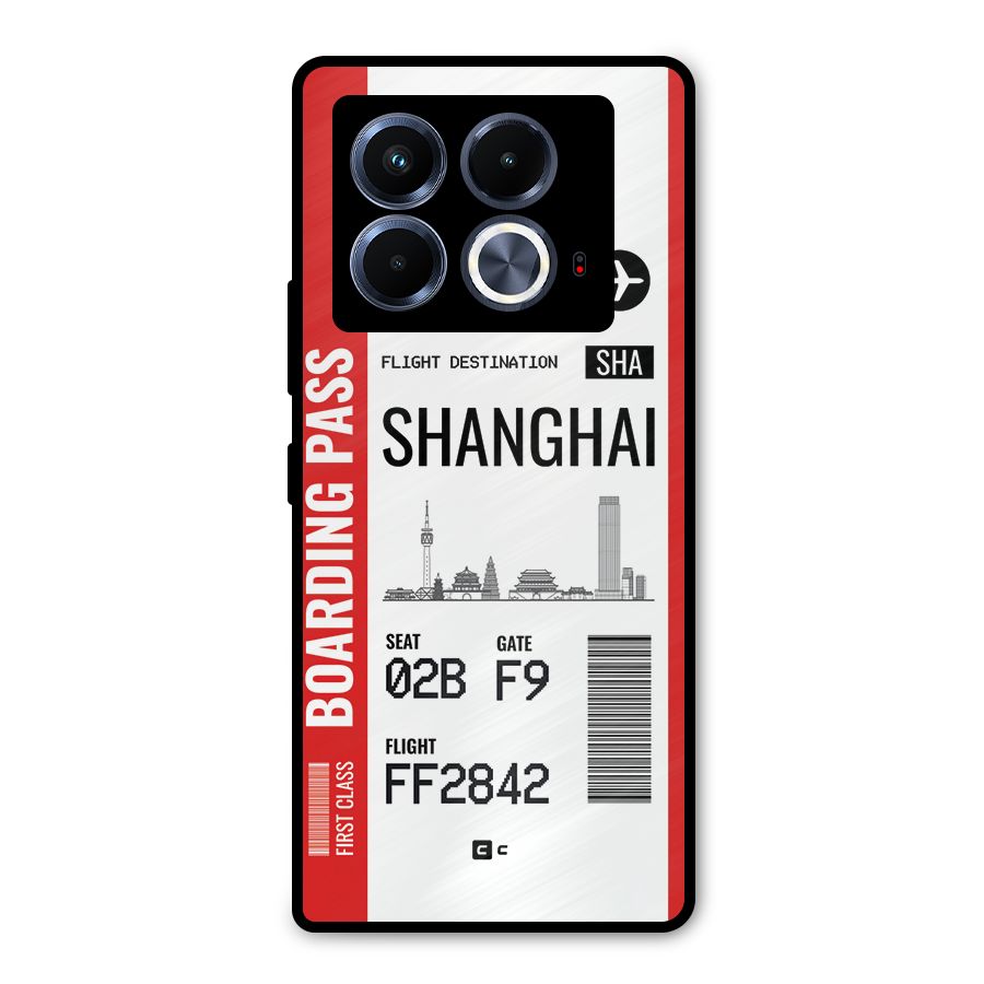 Shanghai Boarding Pass Metal Back Case for Infinix Note 40 5G