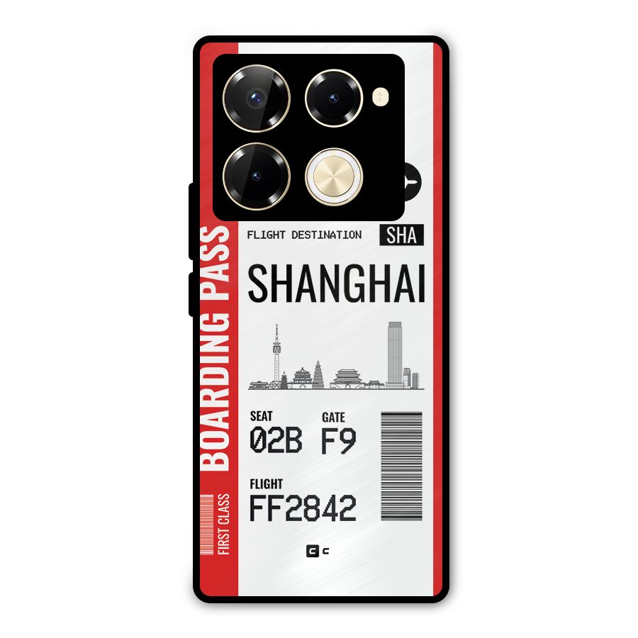 Shanghai Boarding Pass Metal Back Case for Infinix Note 40 Pro Plus
