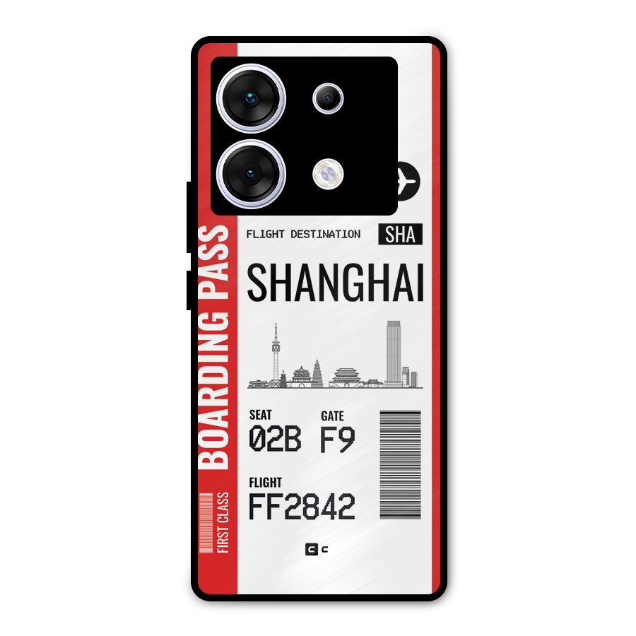 Shanghai Boarding Pass Metal Back Case for Infinix Zero 30 5G