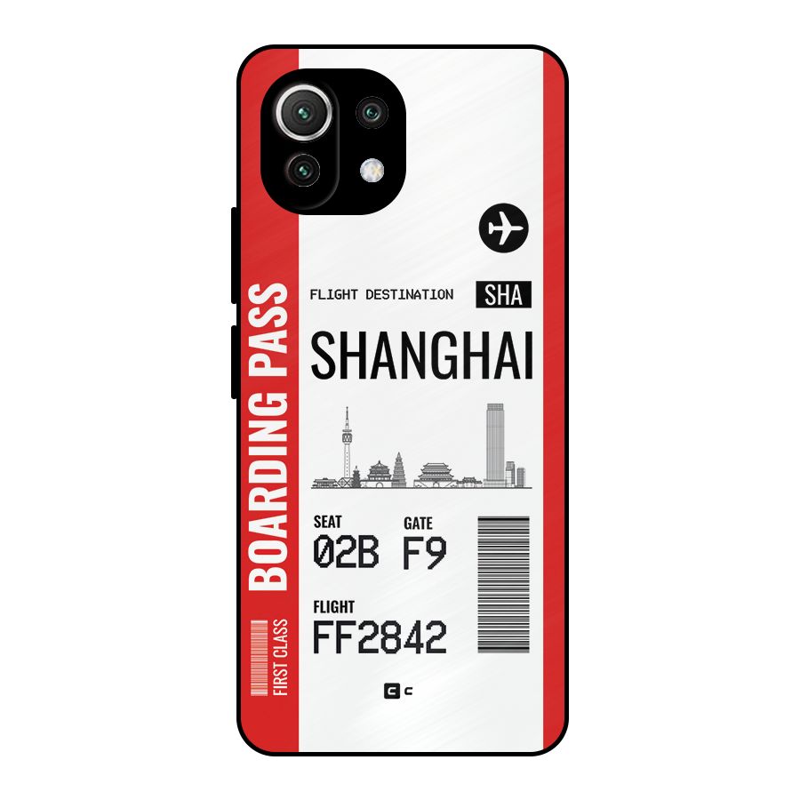 Shanghai Boarding Pass Metal Back Case for Mi 11 Lite NE 5G