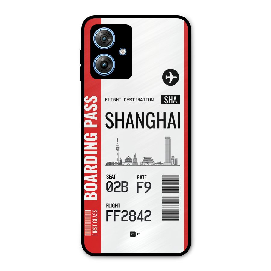 Shanghai Boarding Pass Metal Back Case for Moto G54