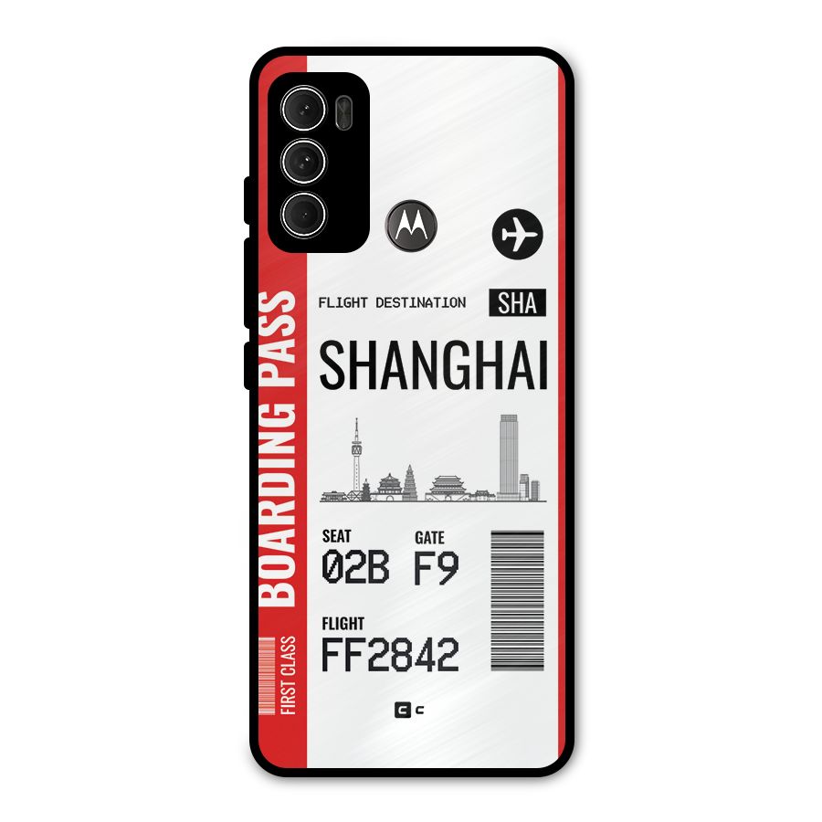 Shanghai Boarding Pass Metal Back Case for Moto G60