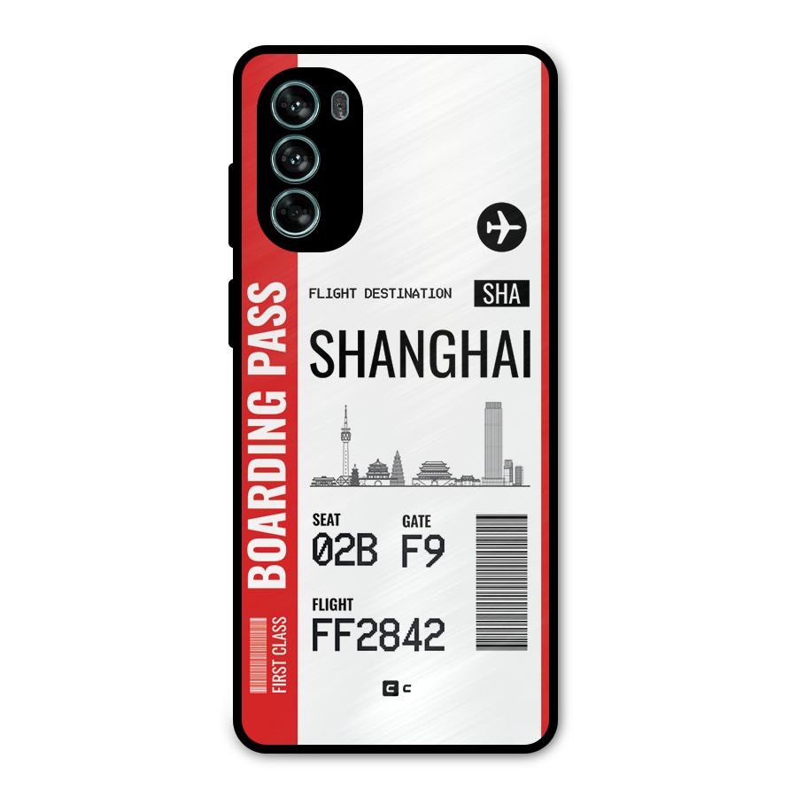 Shanghai Boarding Pass Metal Back Case for Moto G62