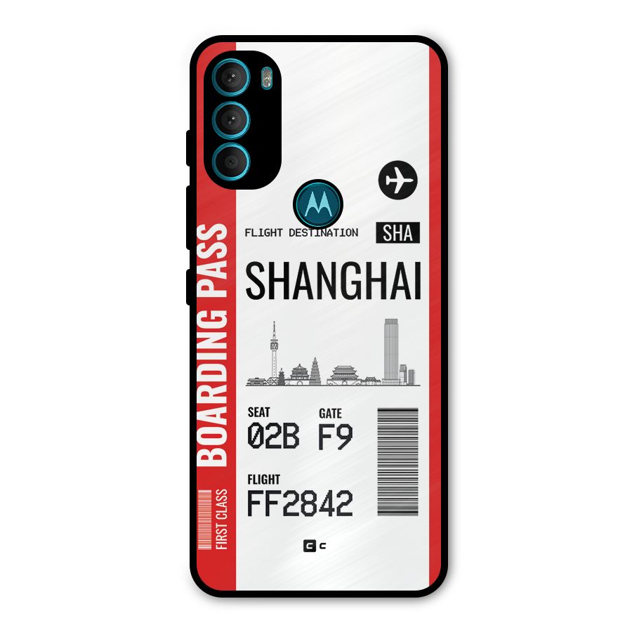 Shanghai Boarding Pass Metal Back Case for Moto G71 5G