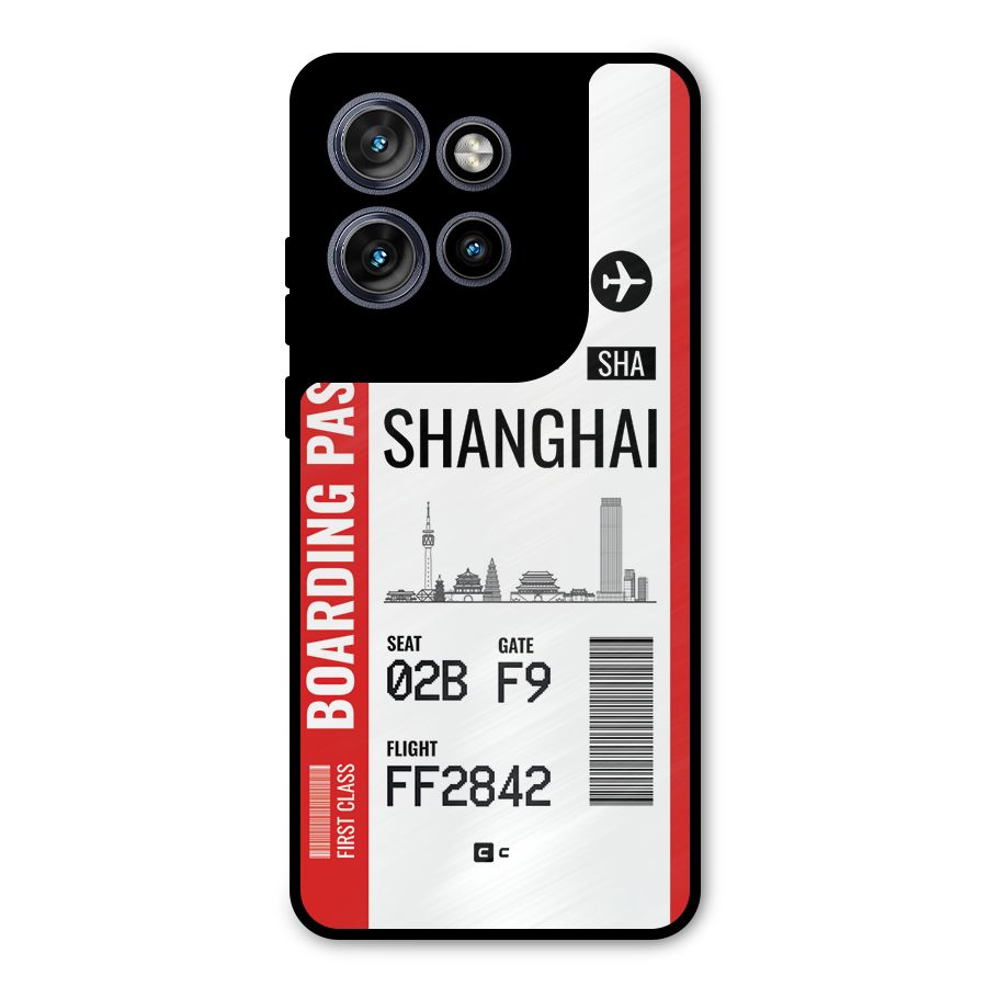 Shanghai Boarding Pass Metal Back Case for Motorola Edge 50 Neo