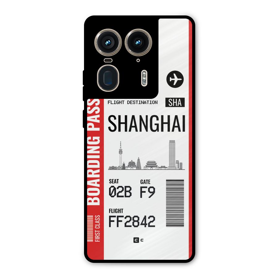 Shanghai Boarding Pass Metal Back Case for Motorola Edge 50 Ultra