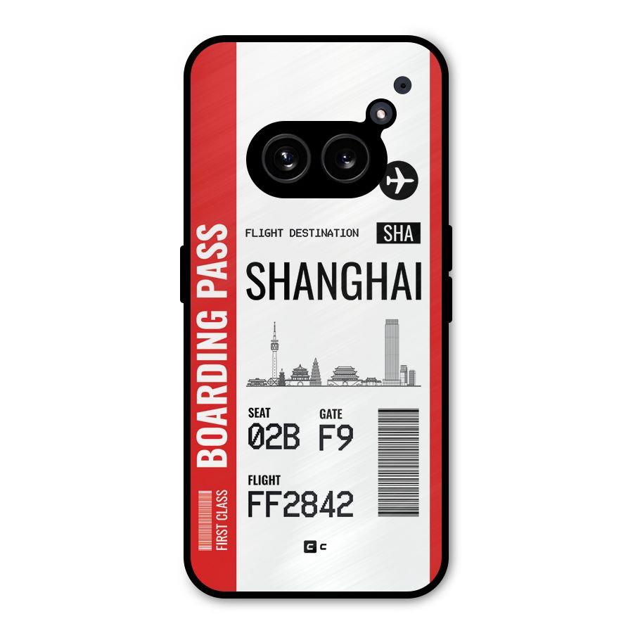 Shanghai Boarding Pass Metal Back Case for Nothing Phone 2a