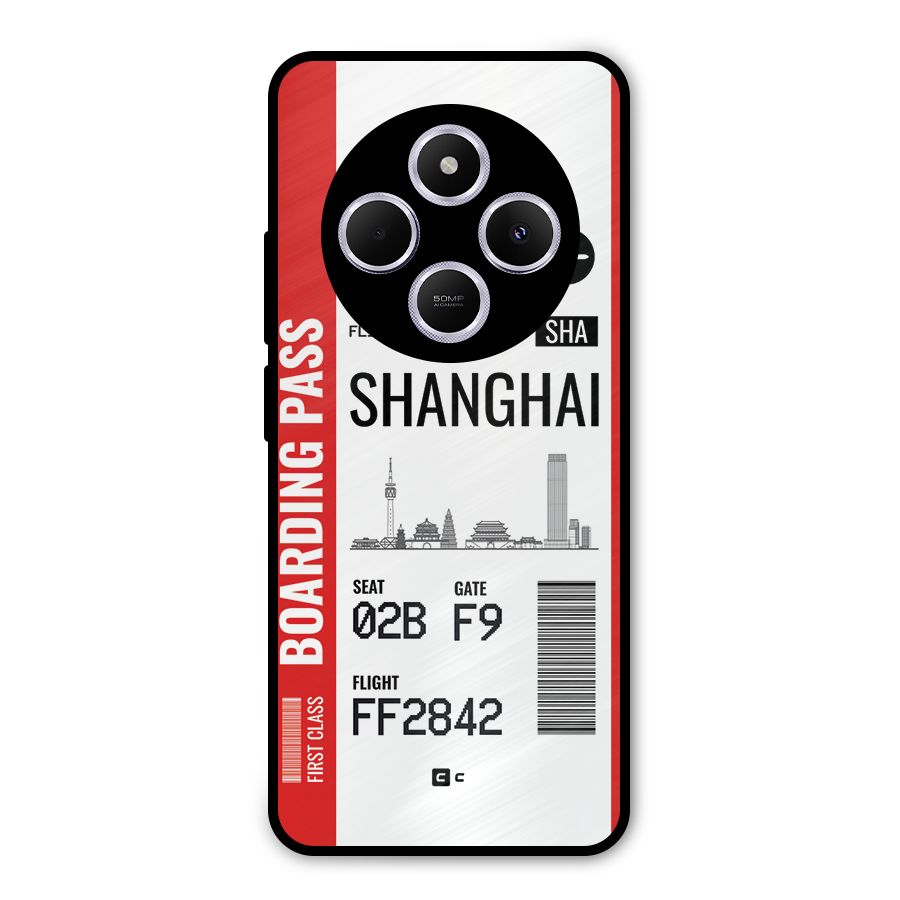 Shanghai Boarding Pass Metal Back Case for Poco M7