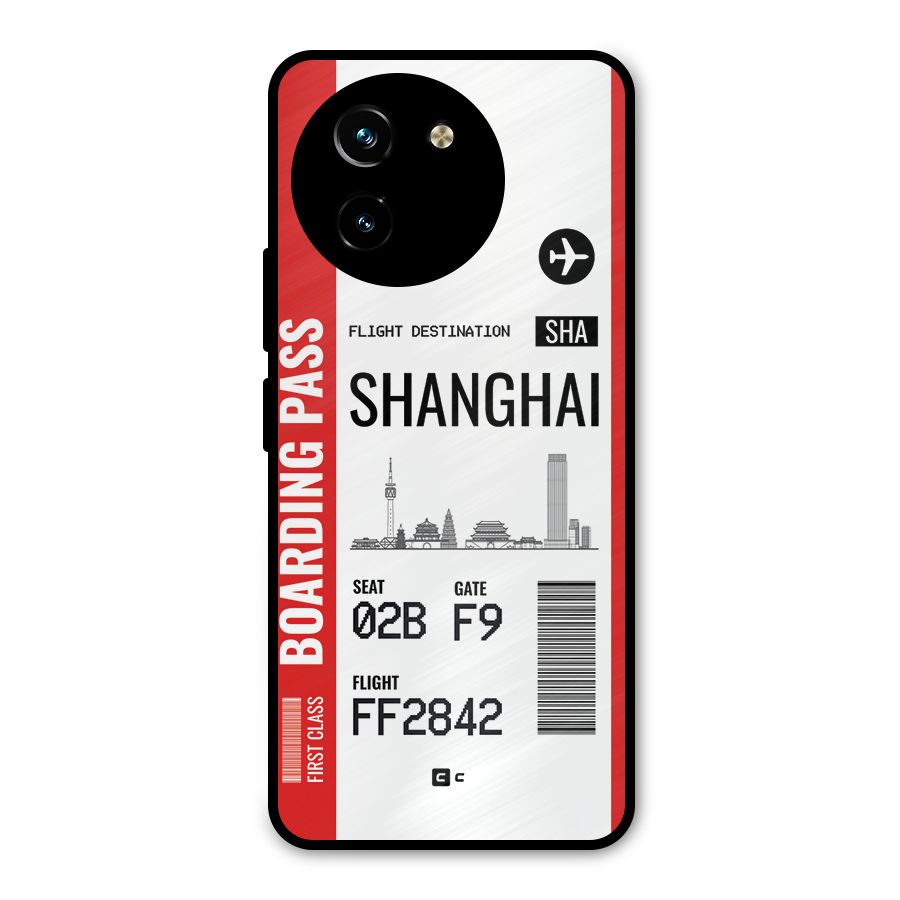 Shanghai Boarding Pass Metal Back Case for Vivo T3x
