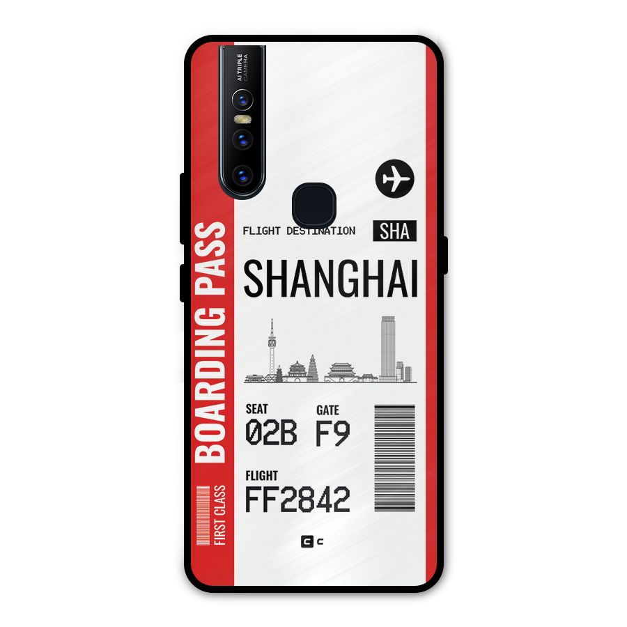 Shanghai Boarding Pass Metal Back Case for Vivo V15