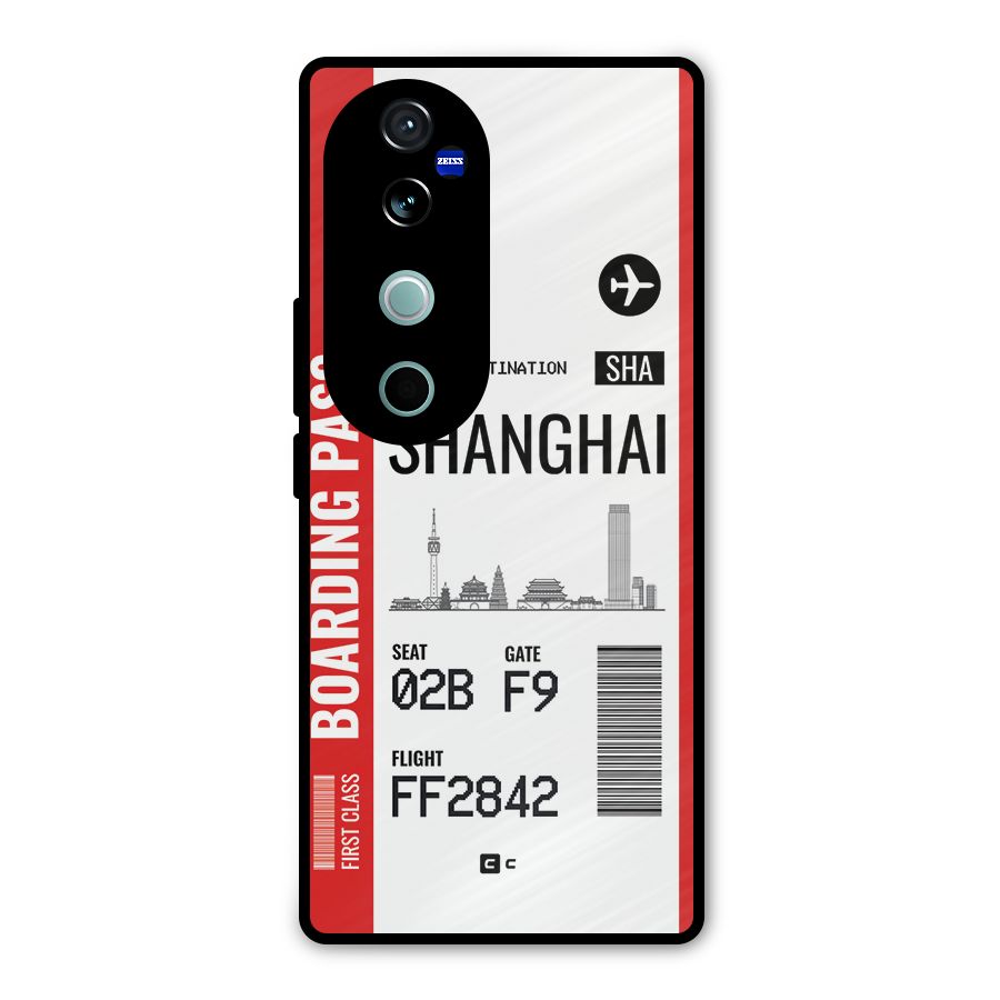 Shanghai Boarding Pass Metal Back Case for Vivo V40
