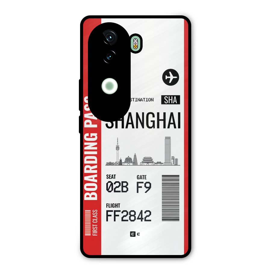 Shanghai Boarding Pass Metal Back Case for Vivo V40e
