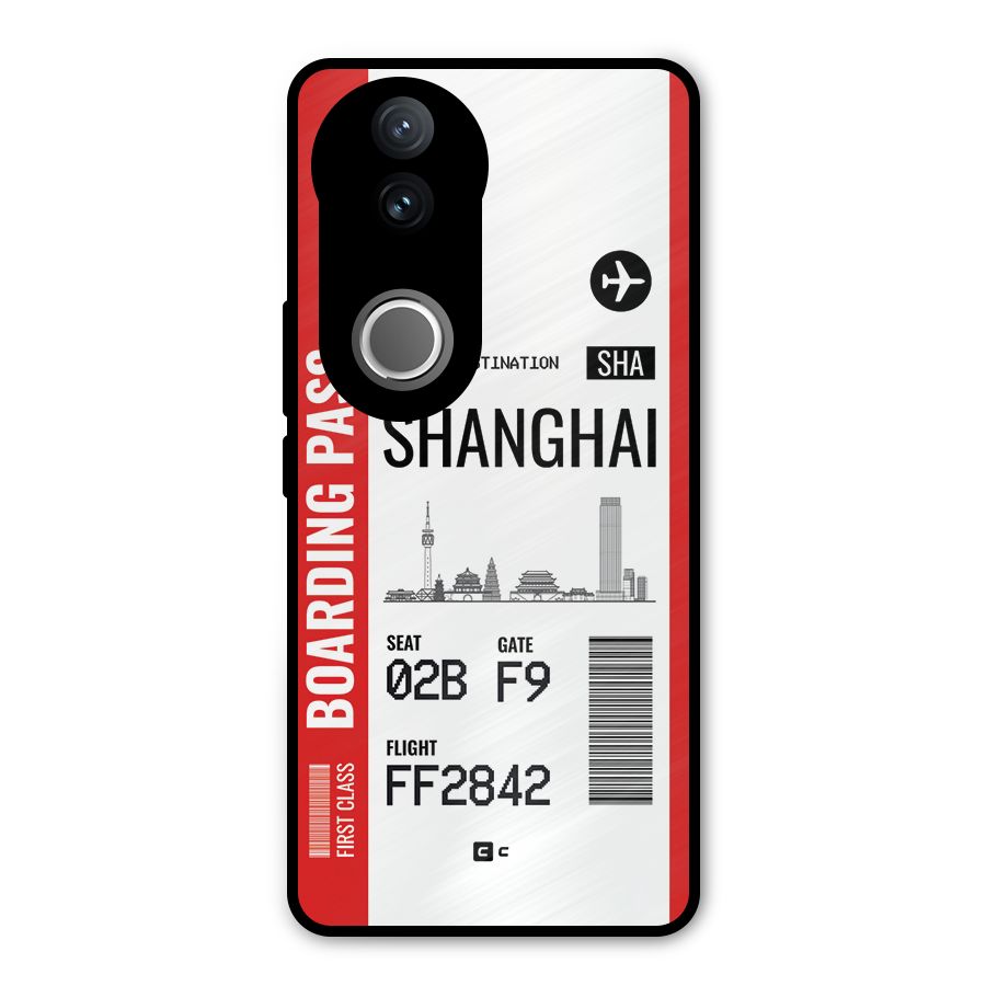 Shanghai Boarding Pass Metal Back Case for Vivo V50e