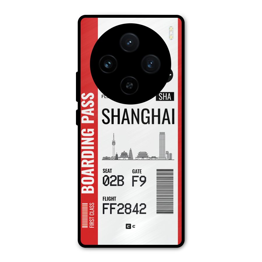 Shanghai Boarding Pass Metal Back Case for Vivo X100