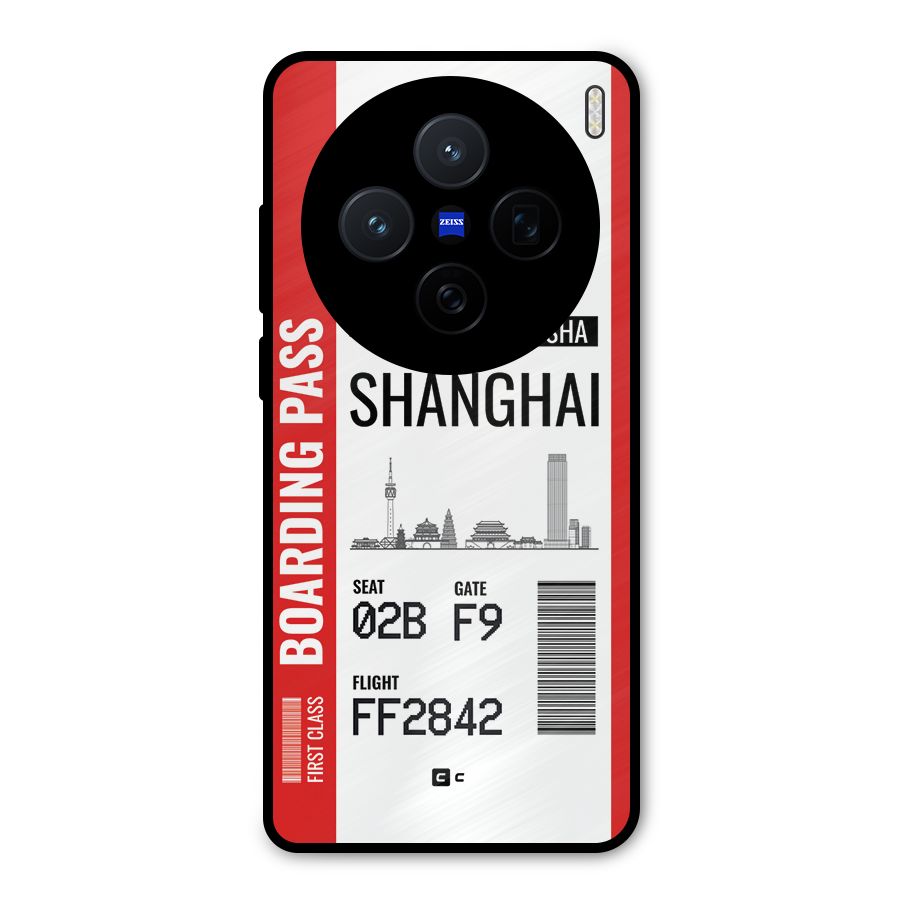 Shanghai Boarding Pass Metal Back Case for Vivo X200