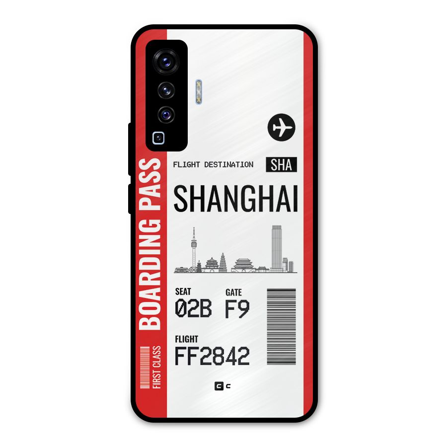 Shanghai Boarding Pass Metal Back Case for Vivo X50