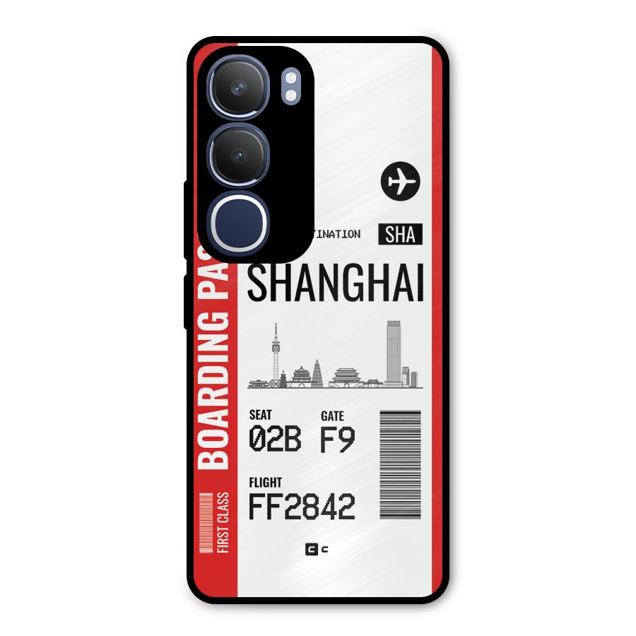 Shanghai Boarding Pass Metal Back Case for Vivo Y29