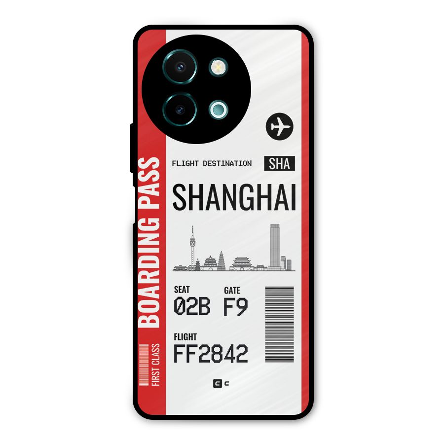 Shanghai Boarding Pass Metal Back Case for Vivo Y58