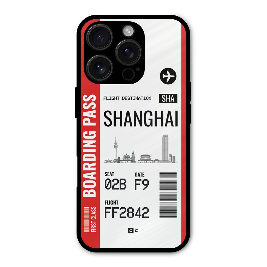 Shanghai Boarding Pass Metal Back Case for iPhone 16 Pro