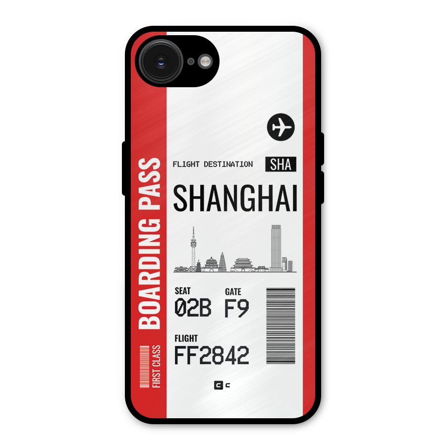 Shanghai Boarding Pass Metal Back Case for iPhone 16e