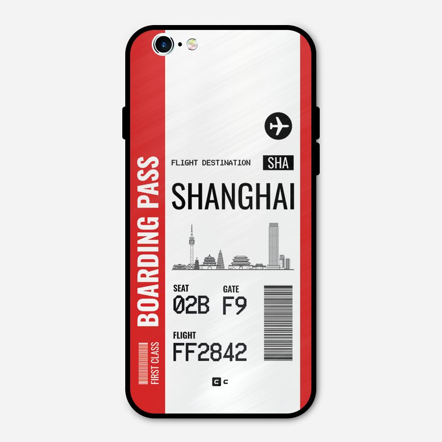 Shanghai Boarding Pass Metal Back Case for iPhone 6 6s