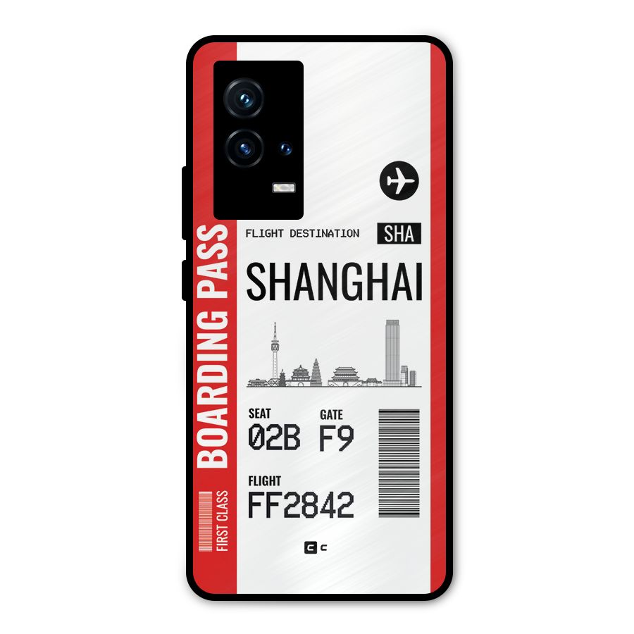 Shanghai Boarding Pass Metal Back Case for iQOO 9 5G