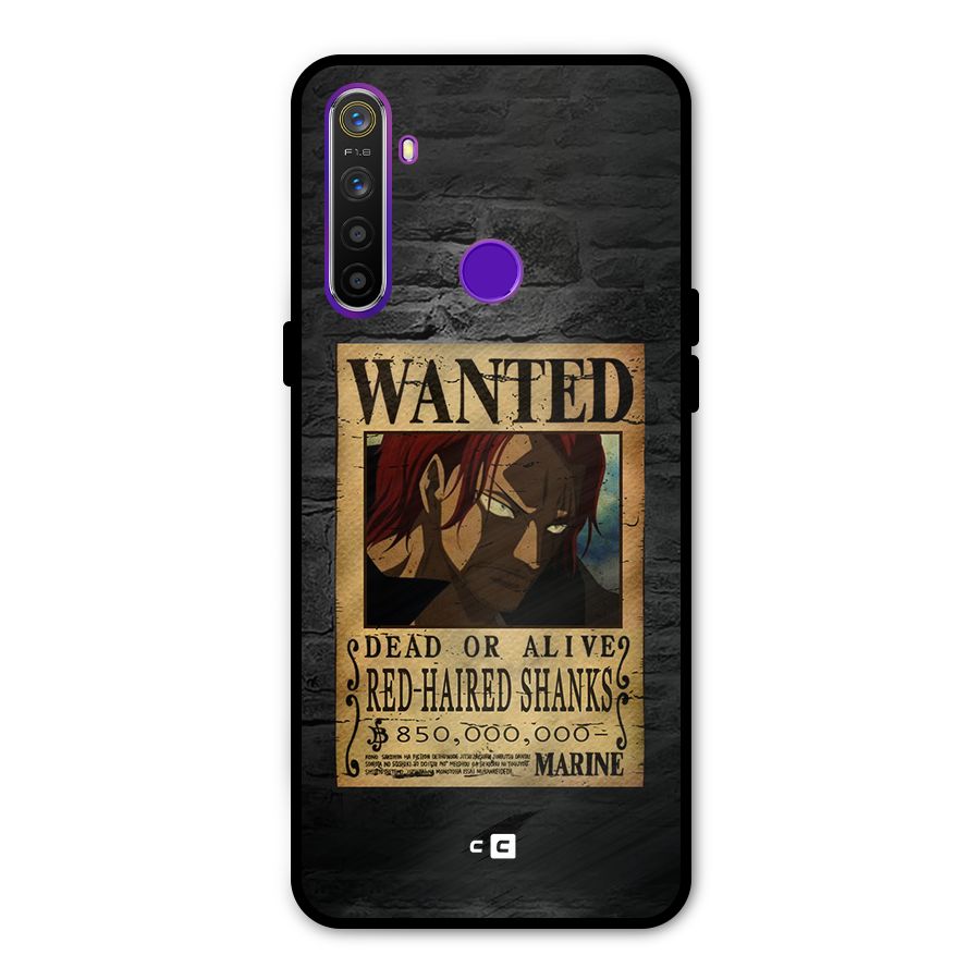 Shanks Wanted Glass Back Case for Realme 5s