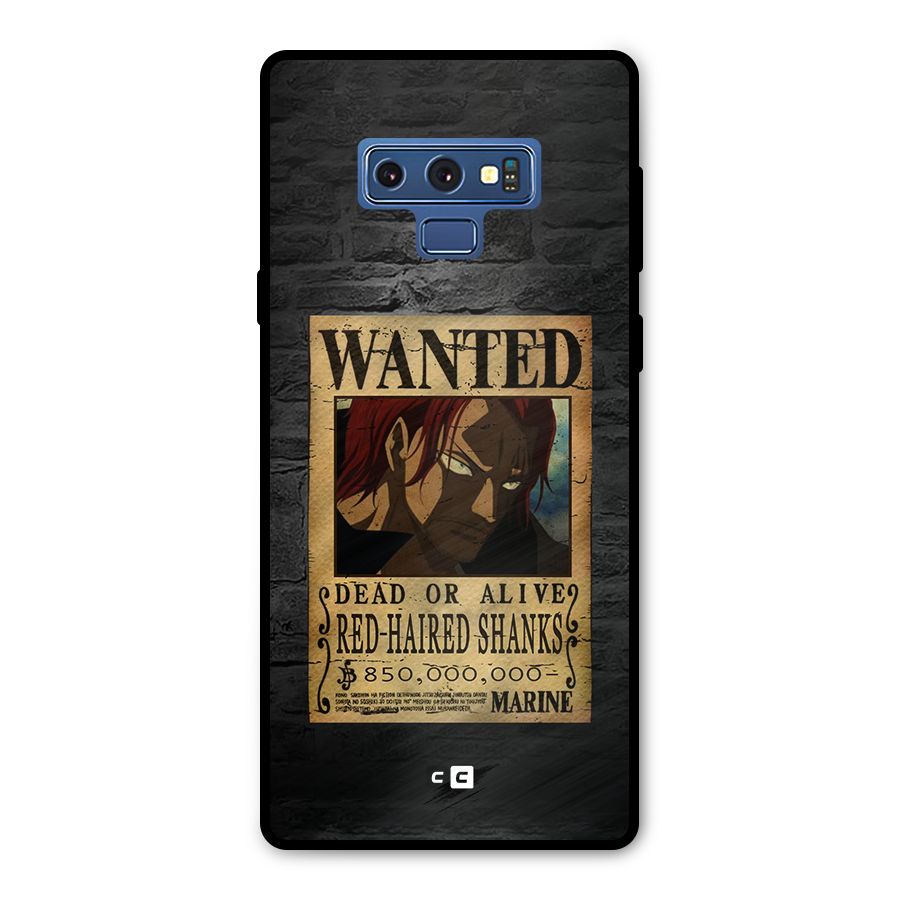 Shanks Wanted Metal Back Case for Galaxy Note 9