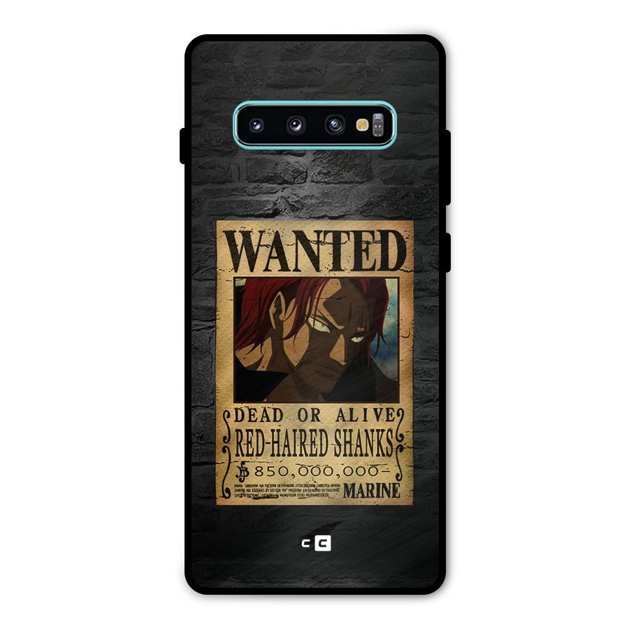 Shanks Wanted Metal Back Case for Galaxy S10 Plus