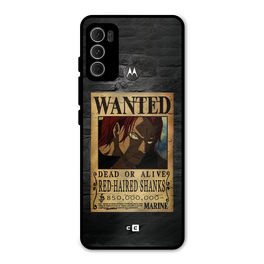 Shanks Wanted Metal Back Case for Moto G60