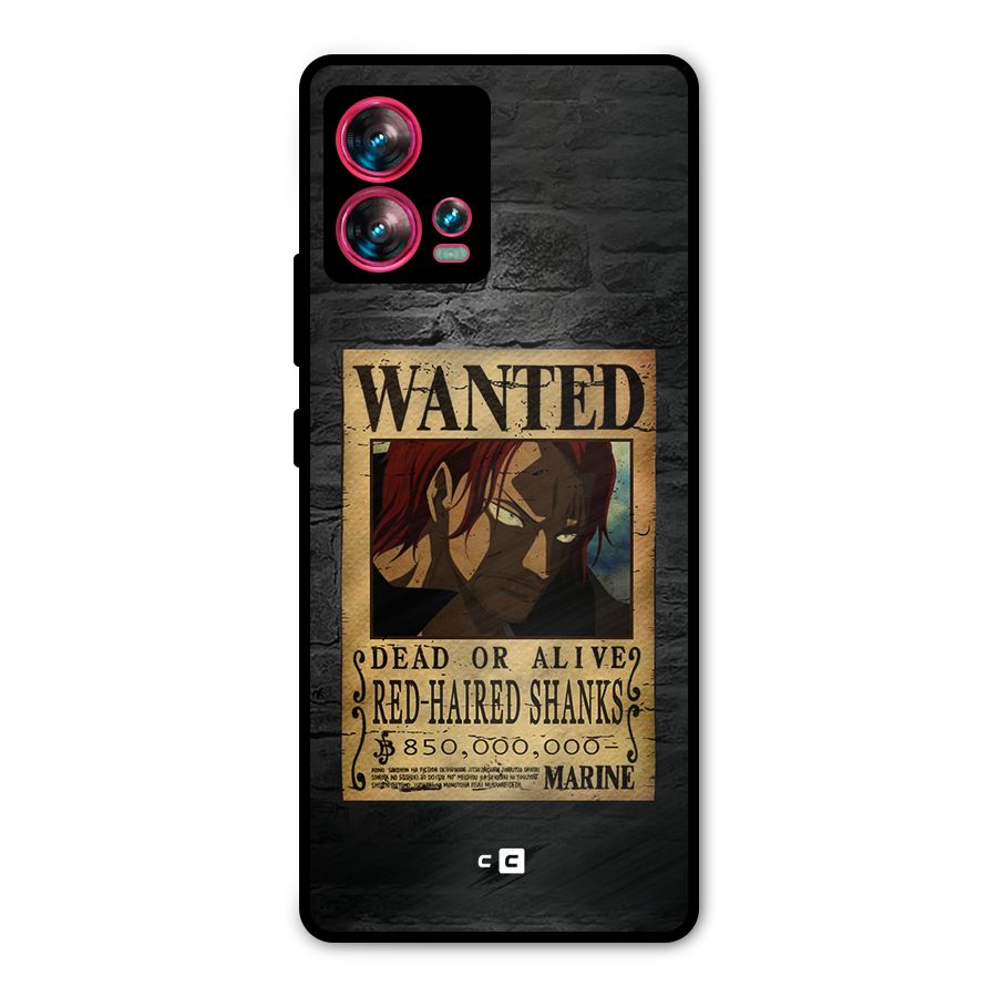 Shanks Wanted Metal Back Case for Motorola Edge 30 Fusion