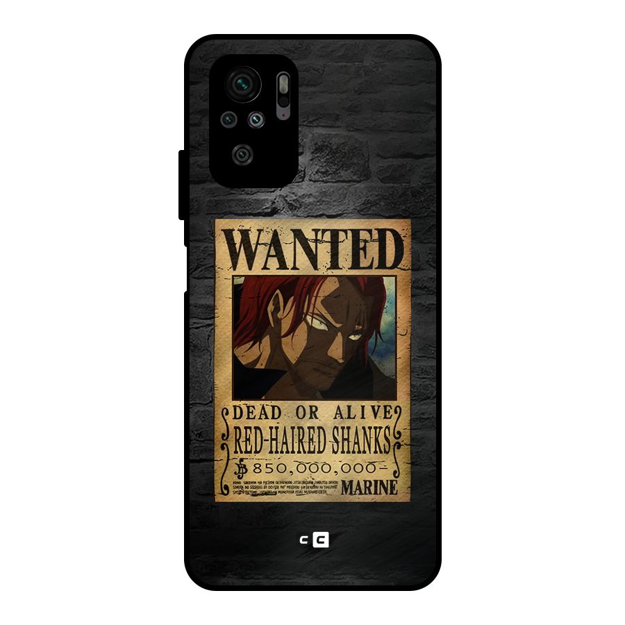Shanks Wanted Metal Back Case for Redmi Note 10S